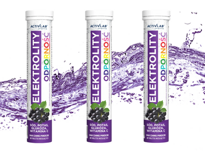 ActivLab Elektrolity Odporność NAWODNIENIE smak czarnej porzeczki ZESTAW 3 x 20 tabletek musujących