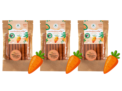 Marchewkowe rollsy naturalny beta-karoten ZESTAW 3 x 50 g