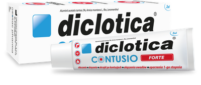 Diclotica Contusio Forte żel na ból obrzęk ukąszenia, stłuczenia 75 g krótka data