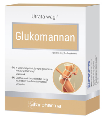 Starpharma Glukomannan utrata wagi odchudzanie 60 kapsułek