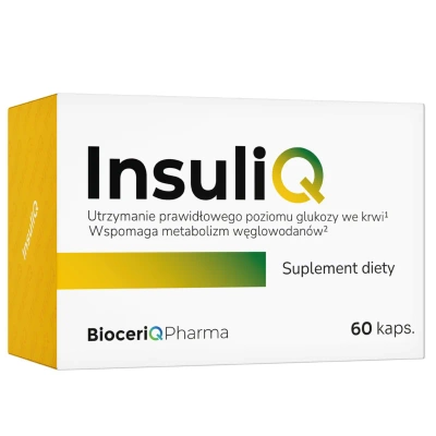 Bioceriq INSULIQ suplement diety na utrzymanie prawidłowego poziomu glukozy 60 kapsułek