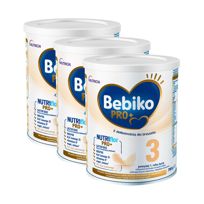 Bebiko Pro+ 3 Odżywcza formuła na bazie mleka dla dzieci powyżej 1. roku życia ZESTAW 3 x 700 g