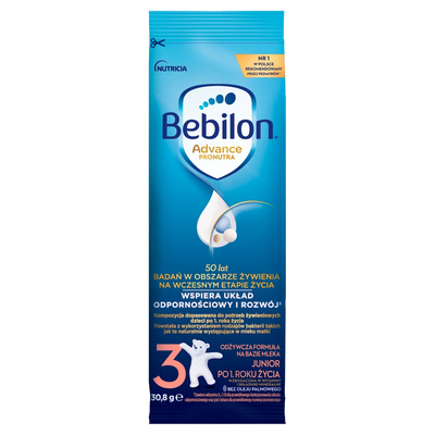 Bebilon 3 Advance Pronutra Junior Odżywcza formuła na bazie mleka po 1. roku życia w saszetkach 30,8 g