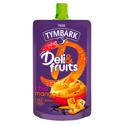 Tymbark Deli&Fruits Mus wieloowocowy chia mango 170 g KRÓTKA DATA