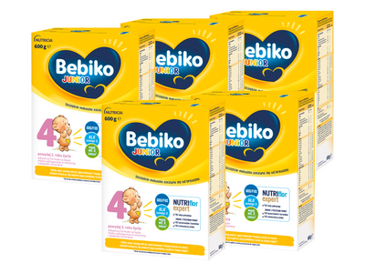 Bebiko Junior 4 Odżywcza formuła na bazie mleka dla dzieci powyżej 2. roku życia ZESTAW 5x600g