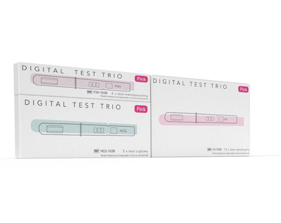 Pink Digital Trio zestaw do monitorowania płodności PLANOWANIE CIĄŻY 22 testy 