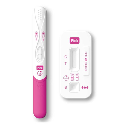 Zestaw planowanie ciąży PINK zestaw testy płytkowe i strumieniowe + suplement