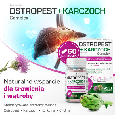 Ostropest + Karczoch Complex TRAWIENIE WĄTROBA 60 kapsułek