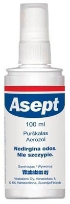 Asept spray środek DEZYNFEKCJA na skaleczenia 100 ml