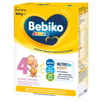 Bebiko Junior 4 Odżywcza formuła na bazie mleka dla dzieci powyżej 2. roku życia 2x600 g