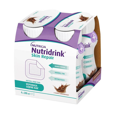 Nutridrink Skin Repair o smaku czekoladowym ZESTAW 8 x 200 ml