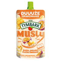 Tymbark Musly kasza jaglana płatki owsiane mango brzoskwinia jabłko banan dynia marakuja 170 g ZESTAW 3 + 1 GRATIS!