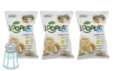 Loopea's chrupki z gryki z dodatkiem soli morskiej ZESTAW 3 x 42 g