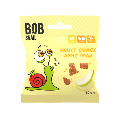 Bob Snail owocowe ZDROWE przekąski MIX w różnych smakach ZESTAW 7 x 20 g