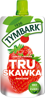 Tymbark Mus 100 % z owoców i marchwi truskawka jabłko banan marchew 120 g