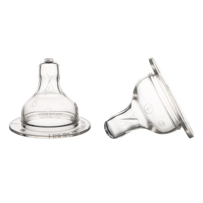 CANPOL smoczek silikonowy easySTART 3m+  trójprzepływowy na butelkę 21/724 1szt