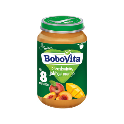 BoboVita Brzoskwinie jabłka i mango po 8. miesiącu 190 g