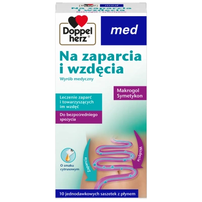 Doppelherz Med Na zaparcia i wzdęcia TRAWIENIE 10 saszetek