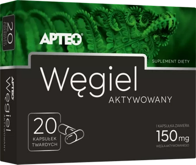 APTEO Węgiel aktywowany 20 kapsułek