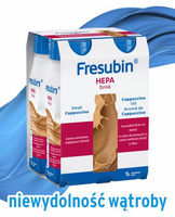 Fresubin Hepa Drink, smak cappucinno, ZESTAW 24 x 200 ml.  Żywność specjalnego przeznaczenia medycznego. Choroby wątroby