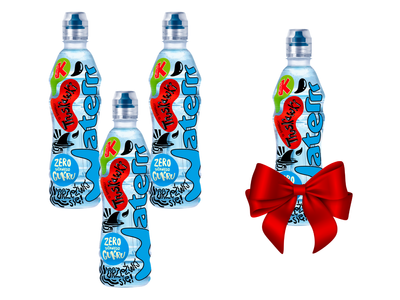 Kubuś Waterrr Napój o smaku truskawki 500 ml ZESTAW 3 + 1 GRATIS!