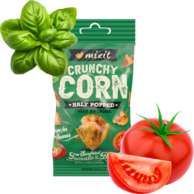 Mixit Crunchy Corn zdrowa przekąska pomidor z bazylią 40 g