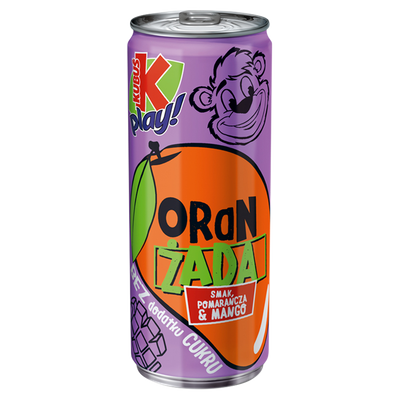 Kubuś Play! Oranżada smak pomarańcza & mango 250 ml