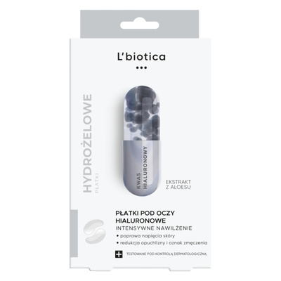 L'biotica Hialuronowe płatki pod oczy intensywne nawilżanie ZESTAW 2 x 3 sztuki