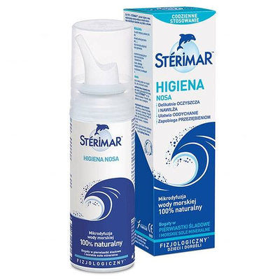 STERIMAR Sterimar Higiena Nosa WODA MORSKA spray fizjologiczny do nosa ZESTAW 2 x 50 ml