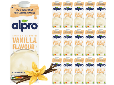 Alpro Napój sojowy o smaku waniliowym ZESTAW 16 x 1 L