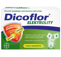 GRATIS Dicoflor elektrolity NAWODNIENIE o smaku bananowym 12 saszetek