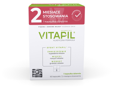 Vitapil biotyna ZDROWE LŚNIĄCE WŁOSY na odbudowę 60 kapsułek