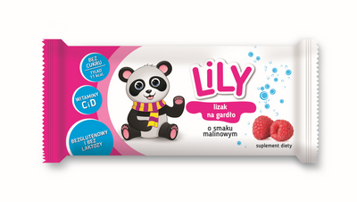 LiLY Lizak na gardło o smaku malinowym 8 g