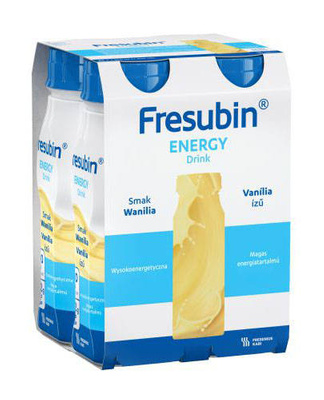 Fresubin® Energy Drink, smak waniliowy, ZESTAW 12 x 200 ml. Żywność specjalnego przeznaczenia medycznego. Dieta na Start