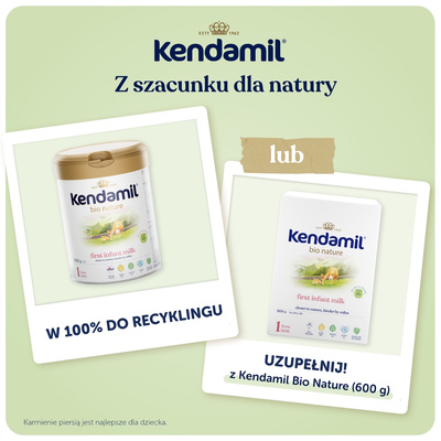 Kendamil Nature 1 HMO+ mleko organiczne bez oleju rybiego ZESTAW 3 x 800 g