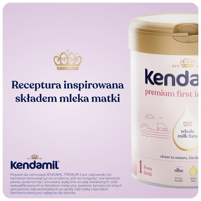 Kendamil Mleko początkowe Premium 1 od urodzenia 800 g