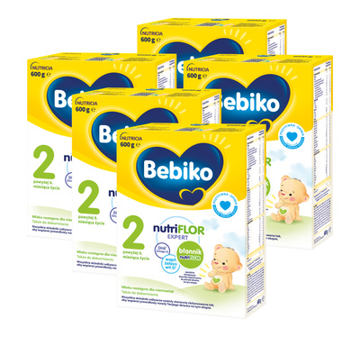 Bebiko 2 Mleko następne dla niemowląt powyżej 6. miesiąca życia ZESTAW 5x600g