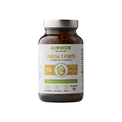 Biowen Omega 3 Forte EPA 1000 mg WSPARCIE MÓZG SERCE 90 kapsułek