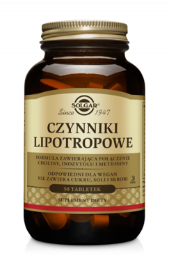 Solgar Czynniki Lipotropowe 50 tabletek