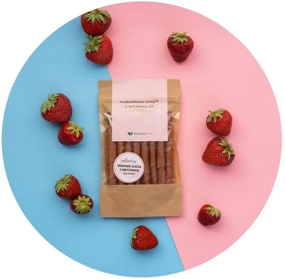 Truskawkowe rollsy z witaminą D3 z lanoliny ZESTAW 3 x 50 g