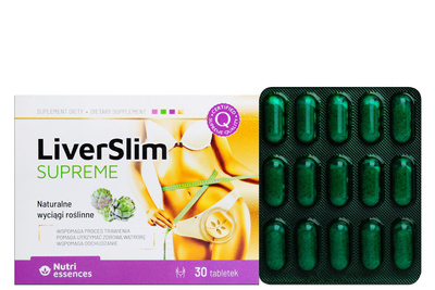 SUPREME LiverSlim łatwiejsze trawienie, odchudzanie 30 tabletek