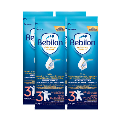 Bebilon 3 Advance Pronutra Junior po 1. roku życia saszetka ZESTAW 4 x 30,8 g