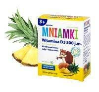 MNIAMKI Witamina D3 500 j.m. pastylki do ssania 60past