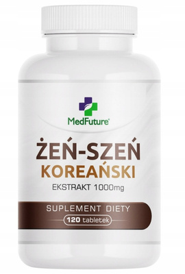 MedFuture żeń szeń koreański energia stres 1000 mg 120 tabletek