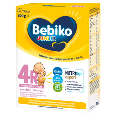 Bebiko Junior 4R Odżywcza formuła na bazie mleka dla dzieci powyżej 2. roku życia ZESTAW 8x600g