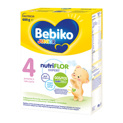 Bebiko Junior 4 Odżywcza formuła na bazie mleka dla dzieci powyżej 2. roku życia 600g