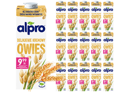 Alpro Napój owsiany oryginalny ZESTAW 16 x 1 L