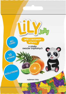 LiLY Jelly żelki z witaminami różne smaki zdrowe przekąski 12 x 8 g