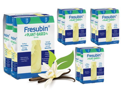 Fresubin® Plant Based, smak waniliowy, ZESTAW 16 x 200 ml. Żywność specjalnego przeznaczenia medycznego. FORMUŁA WEGAŃSKA bez białka mleka i laktozy, bez glutenu