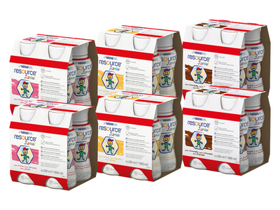 Nestlé Resource Junior Preparat odżywczy w płynie dla dzieci mix różnych smaków 24 x 200 ml